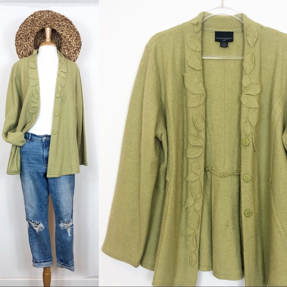 Cynthia Rowley Wool Sweater Coat 2x 